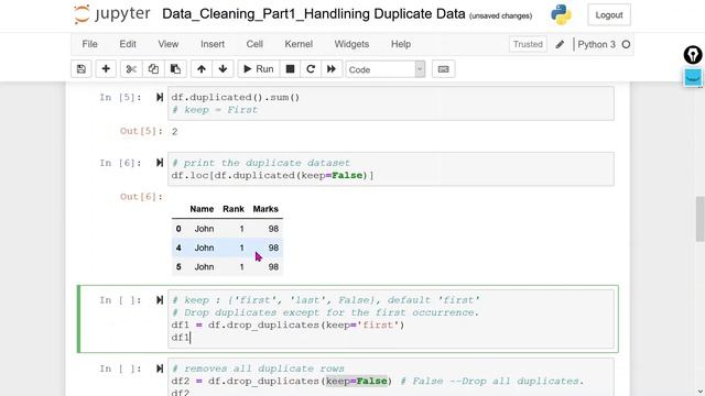 Handling Duplicate Data using Python | Data Cleaning Tutorial 1 смотреть онлайн