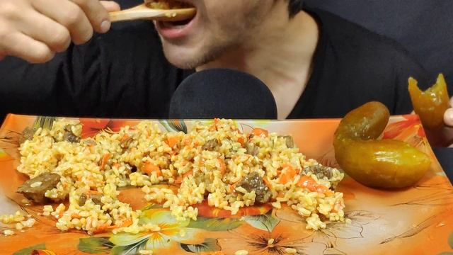 АСМР ПЛОВ ДОМАШНИЙ МУКБАНГ | ASMR PILAF HOME MUKBANG  | #PILAF #ПЛОВ