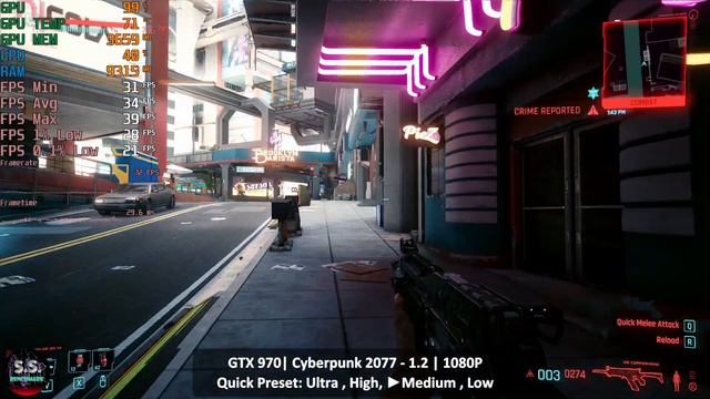 Cyberpunk 2077 - Patch 1.2 | GTX 970 + i5 9600K l 1080p - Ultra, High, Medium, Low смотреть онлайн
