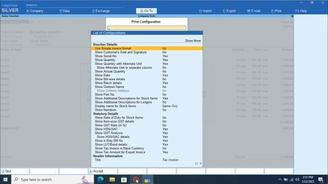 How to print Two pages invoice on one page in Tally?? #tallyprime #accounting смотреть онлайн