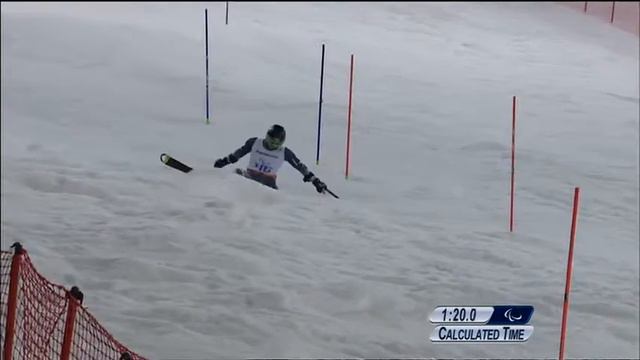 Patrick Parnell (2nd run) | Men's slalom standing | Alpine skiing | Sochi 2014 Paralympics смотреть онлайн