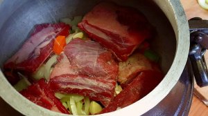 Говяжьи ребра в пиве в Афганском казане. Простой рецепт.