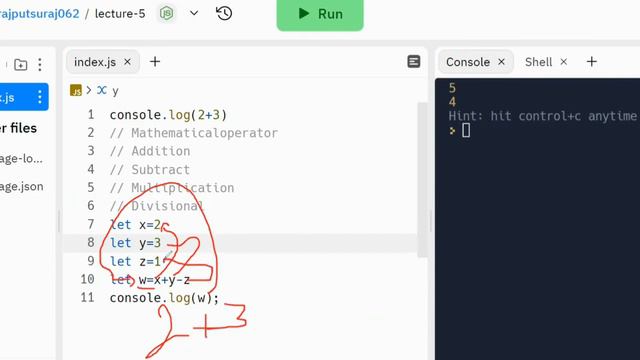 Mathematical Operator in JavaScript | Javascript | Lecture-05 смотреть онлайн
