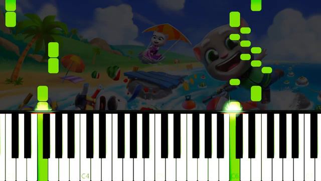 TALKING TOM JETSKI 2 - EASY Piano Tutorial смотреть онлайн
