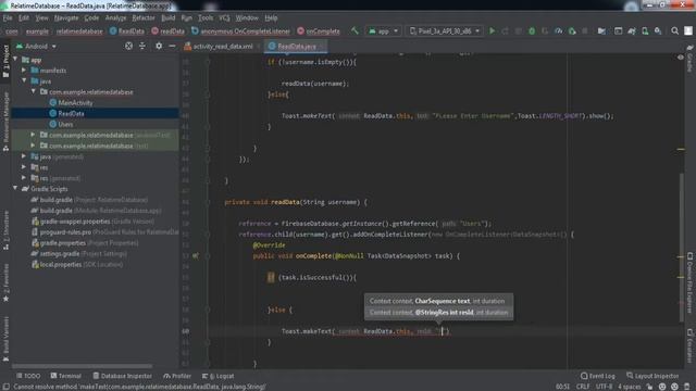 How to Retrieve data from Firebase Database in Android Studio|| Retrieve data from Realtime Databas смотреть онлайн