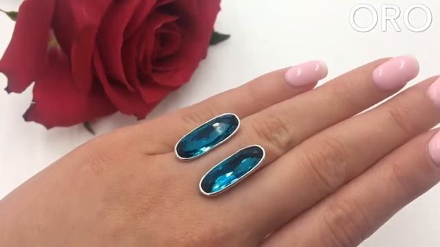 Разъемное кольцо с кристаллами Swarovski смотреть онлайн
