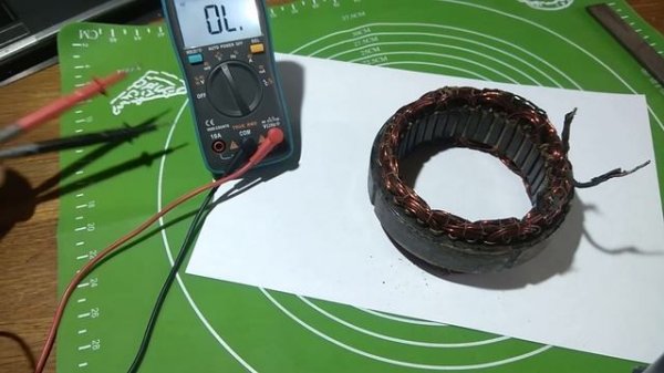 как проверить обмотку статора генератора. how to check the generator stator winding.