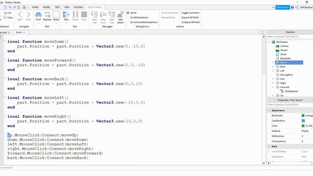 Roblox Studio Tutorial: How to Move a Part With a Button смотреть онлайн