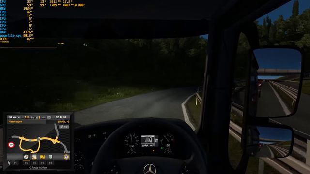 Euro Truck Simulator 2 GTX 1070 + i5 8400 400% scale ultra смотреть онлайн