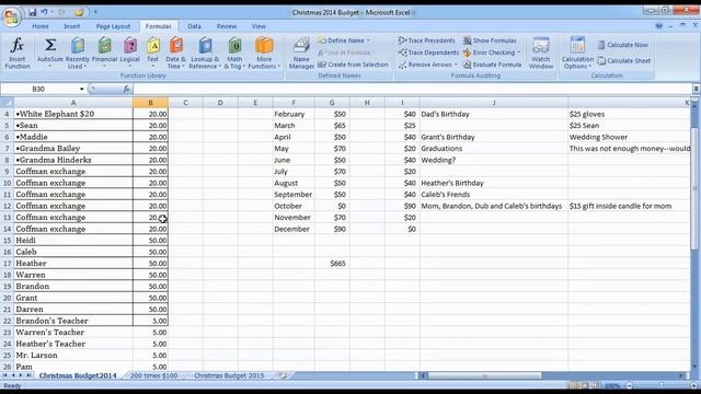 Using excel to create a Christmas Budget смотреть онлайн