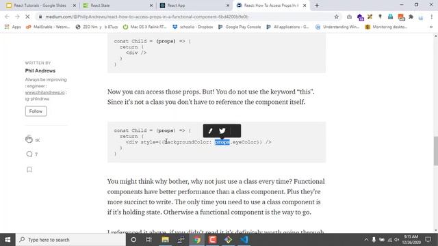 React Tutorial 7 - Props inside Functional Component смотреть онлайн