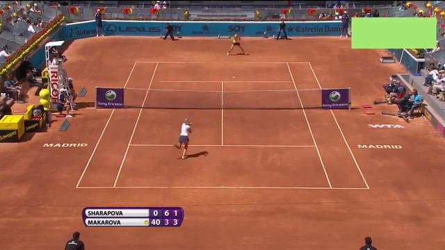 Madrid 2011 2nd round Highlight Maria Sharapova vs Ekaterina Makarova смотреть онлайн