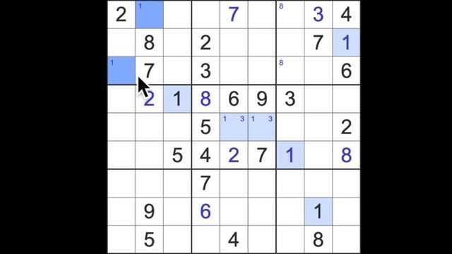 Sudoku solution – New York Times sudoku 11 March 2023 Hard level смотреть онлайн