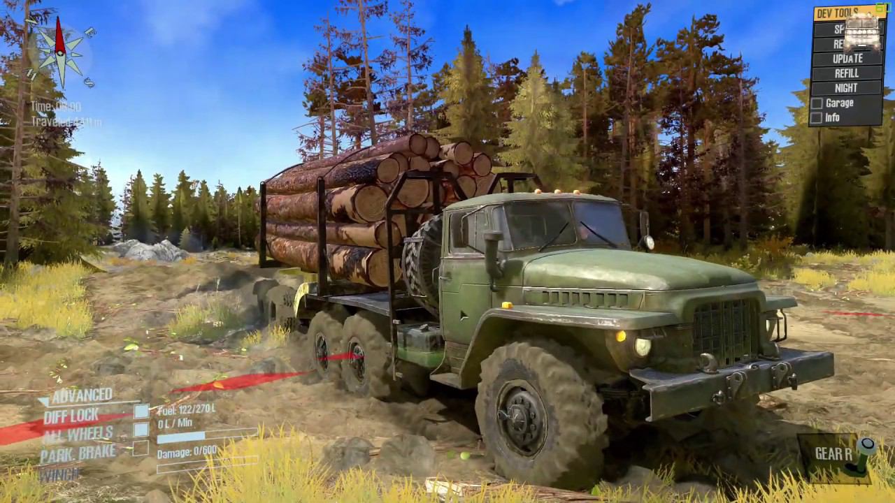 Spintires: MudRunner тест видео