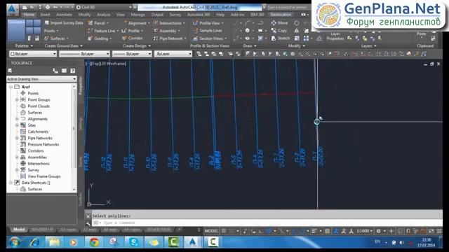 Ссылки на коридор в Civil 3D
