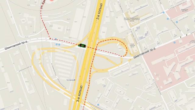 Активная схема проезда к техцентру 