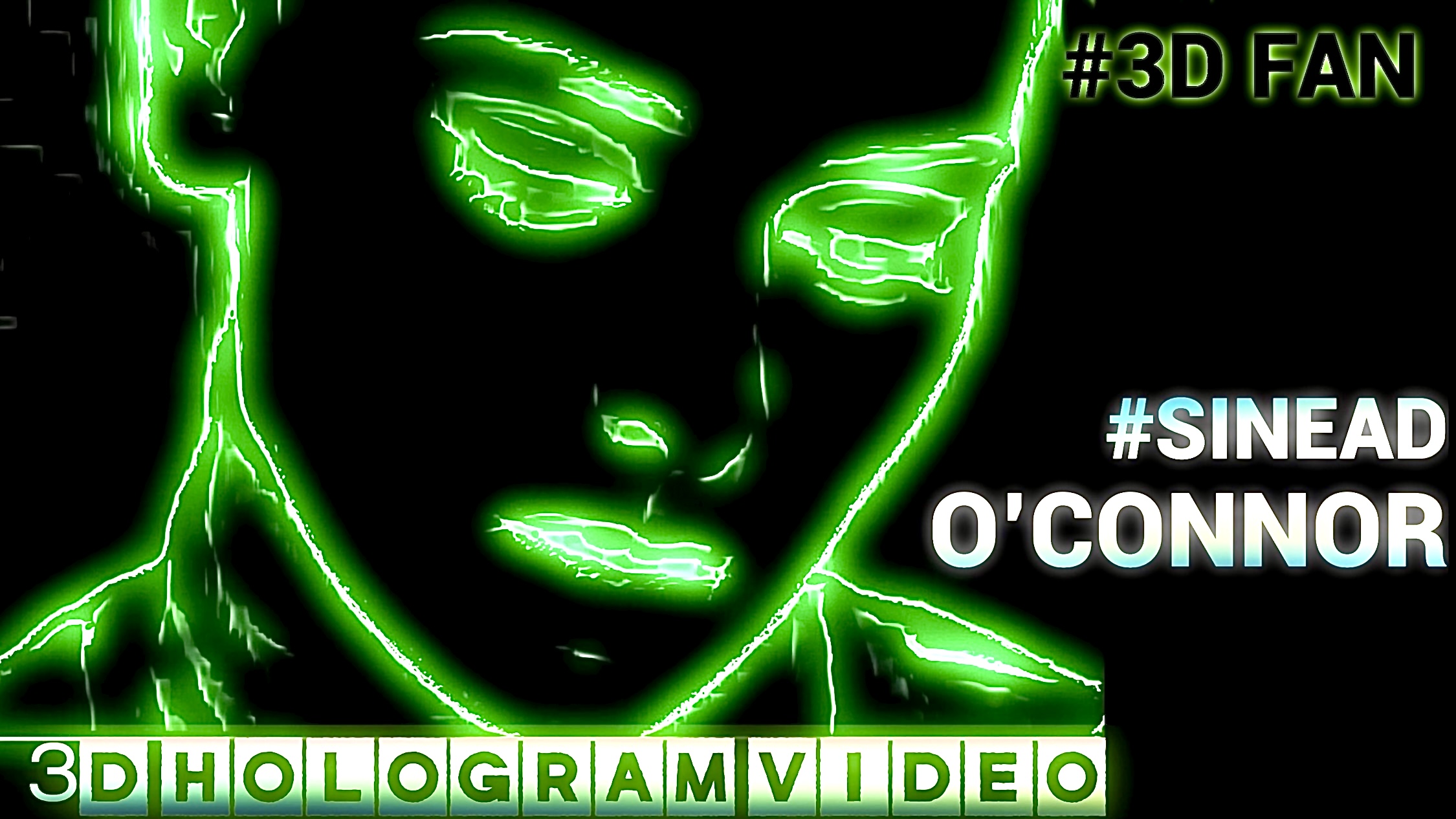 Sinéad O'Connor. 3D голограмма. Для 3D вентилятора. #3dhologramfan #hologram #3dfan