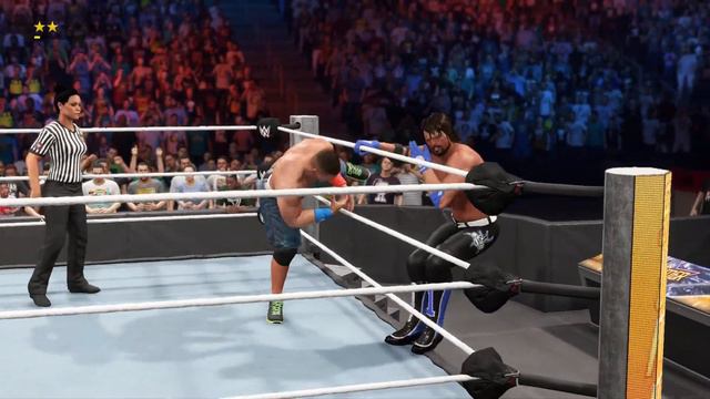 WWE 2K23 - JOHN CENA VS AJ STYLES |GAMEPLAY PS4|