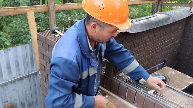 Перемычка кладка на ребро внутрь для кирпича толщиной 85-120 мм