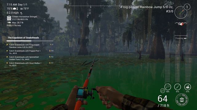 Fishing Planet #16 - S6 | The Expulsion of Snakeheads: Using the Frog-Popper Rainbow Jump! смотреть онлайн