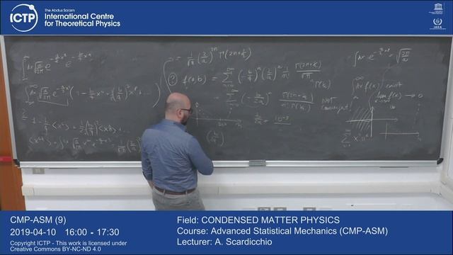 Advanced Statistical Mechanics (CMP-ASM) Lecture 9 смотреть онлайн