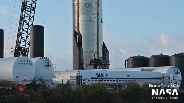 Ship 24 Prepared for Static Fire Testing | SpaceX Boca Chica смотреть онлайн