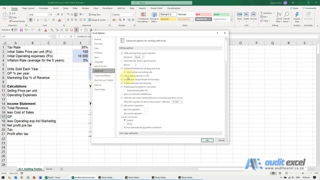 Excel Double Click Not Working To Follow Formula