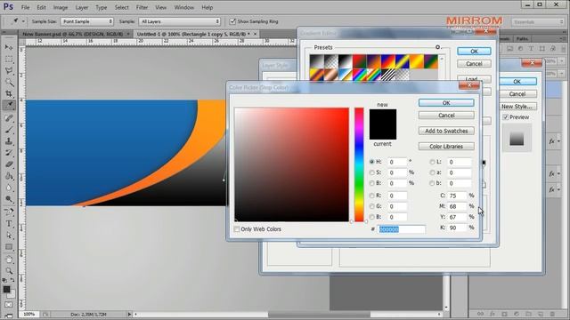 Photoshop Tutorial Banner Abstract Floral смотреть онлайн