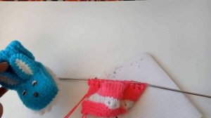 пинетки спицами ЗАЙКИ. два размера. часть2