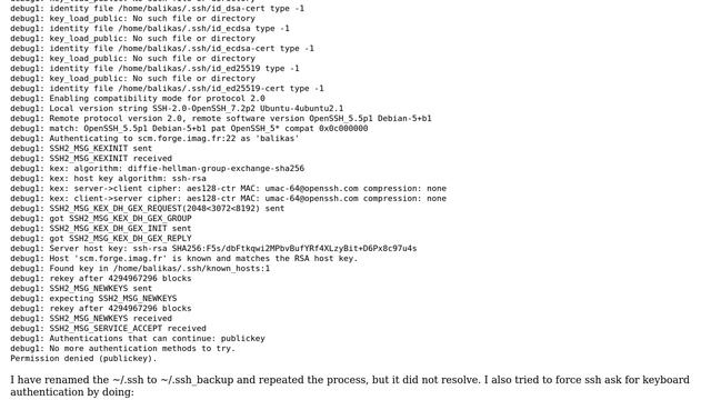svn with ssh: authentication fails смотреть онлайн