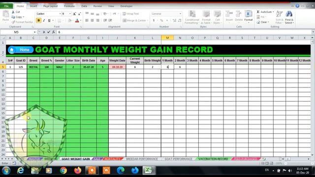 Goat / Sheep /Cattle Record keeping In Excel [2020] | Goat Excel Record Keeping смотреть онлайн
