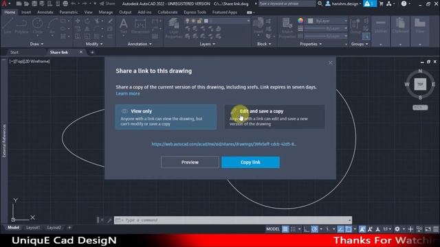 AutoCAD share link command || AutoCAD LT || смотреть онлайн