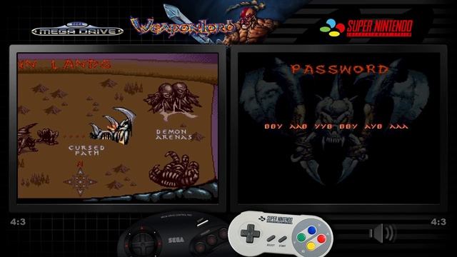 WeaponLord | Mega Drive/ Genesis & SNES - Comparison - Dual Longplay смотреть онлайн