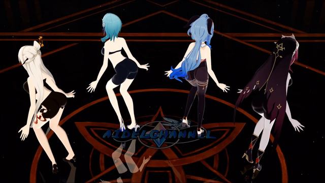 Ghost Dance - Ningguang, Eula, Ganyu And Rosaria(Genshin Impact MMD Animation)