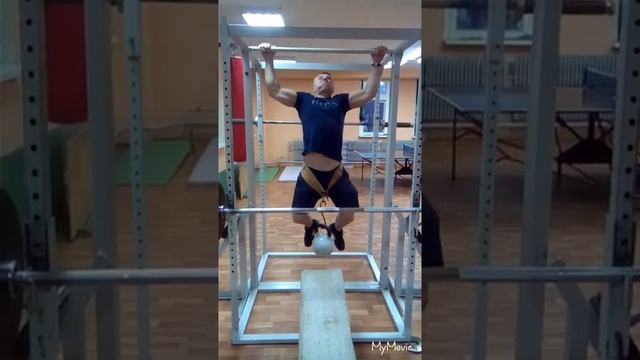 Белорусская качалка. Тренировка подтягивания 32 - 20 кг , подъем на бицепс 50 кг смотреть онлайн