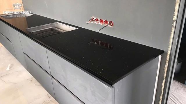 Прямая кварцевая столешница на кухню Avant Quartz 1240 Руан смотреть онлайн