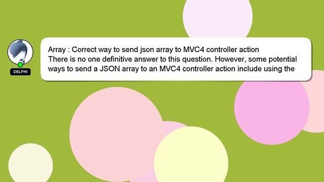Array : Correct way to send json array to MVC4 controller action смотреть онлайн