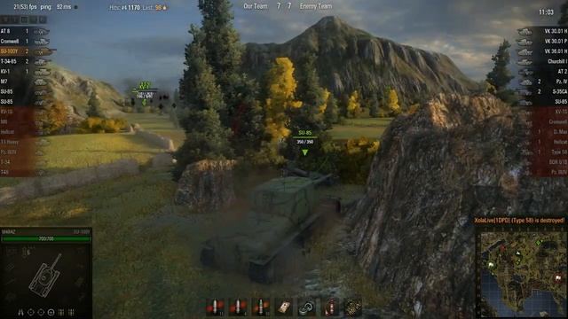 WOT: Fjords - SU-100Y - 5 frags смотреть онлайн