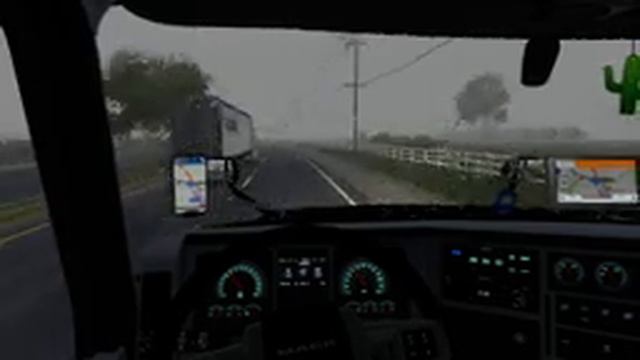 American Truck Simulator.Navigator interface in the game. смотреть онлайн