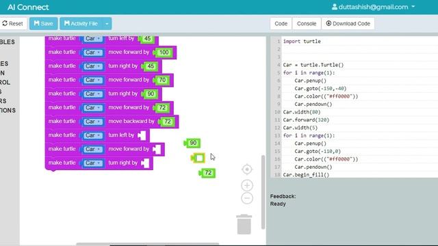 Coding to Make A Car In Graphical Designing using Python- AI Connect смотреть онлайн