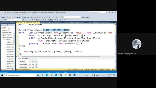 [TH Cơ sở dữ liệu] Thống kê dữ liệu với Pivot table trong SQL смотреть онлайн