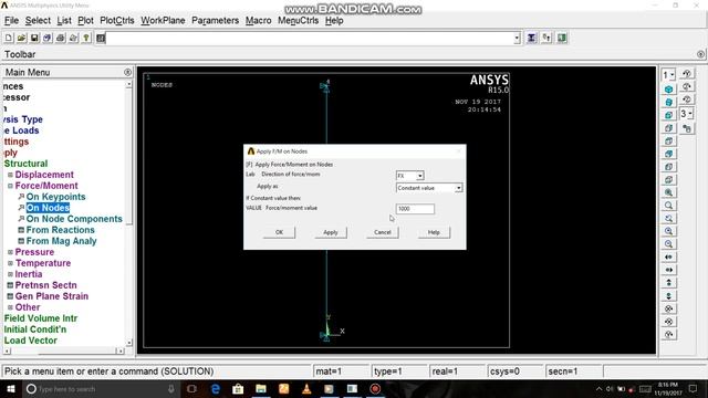 How to create node and element and solve static Structure Analysis in ansys APDL смотреть онлайн