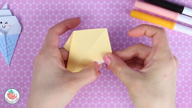Origami Ice Cream Cone Tutorial (Swirl) - Easy for Beginners! смотреть онлайн