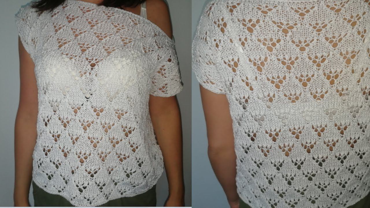 Ажурный топ узором Пахлава за два дня! Подробный мастер-класс. Расчеты на любой размер