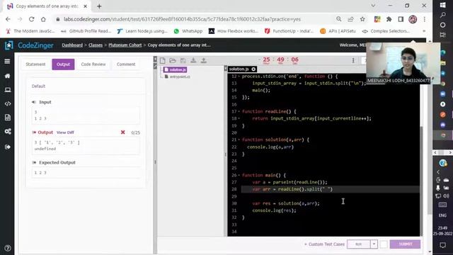 Copy elements of one array into another || Codezinger || explanatory Solutions смотреть онлайн