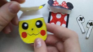 БУМАЖНЫЕ АИРПОДСЫ С ЧЕХЛАМИ!! КАК СДЕЛАТЬ? СЮРПРИЗ СВОИМИ РУКАМИ ПАКЕТИК ИЗ БУМАГИ