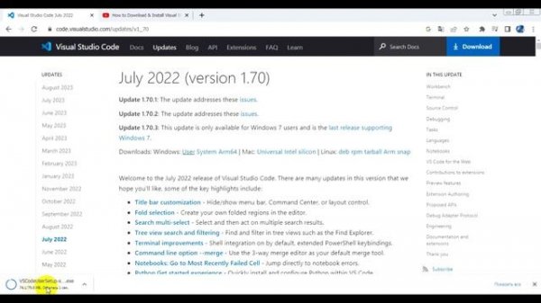 Как скачать и установить Visual Studio Code для Windows7