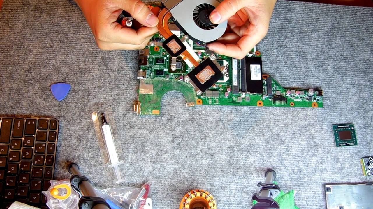 Разборка и Замена термопасты в ноутбуке HP G6 смотреть онлайн