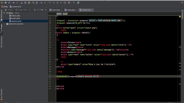 Blog PHP - 5. Modification d'un article смотреть онлайн