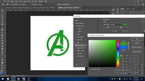 How to Recolor a PNG icon in Photoshop